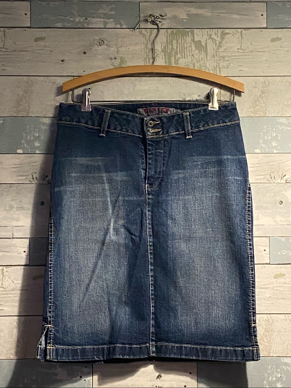 Silver Jeans Blue Denim Pencil Skirt